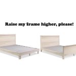 Bed frame options: left without foot board and right presented with footboard